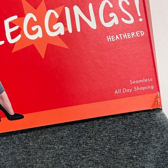 NWT $68 SPANX HEATHERED LEGGINGS S SMALL GRAY SEAMLESS HEATHER NEW FOOTLESS - Picture 5 of 6